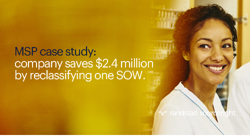 MSP case study: company saves $2.4 million by reclassifying one SOW.